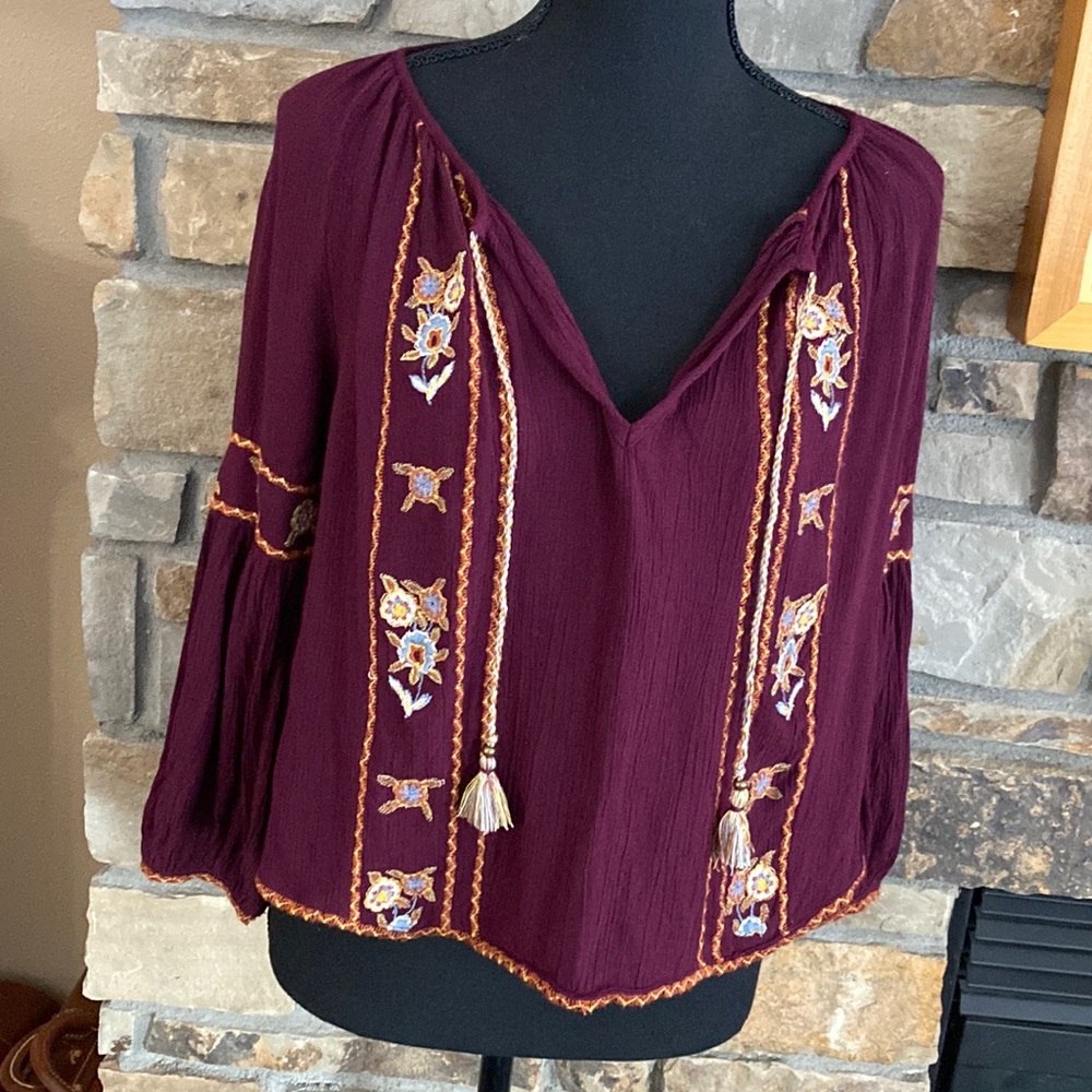 Boho top…maroon, so cute & comfy! 🌸
